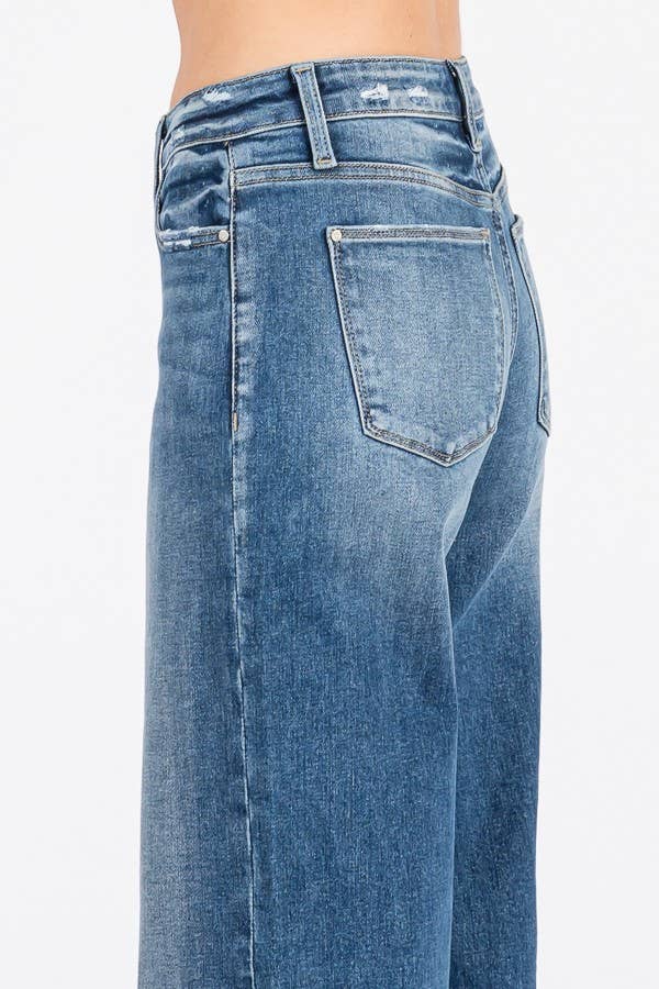 Lynn Mid Rise Wide Leg Jeans