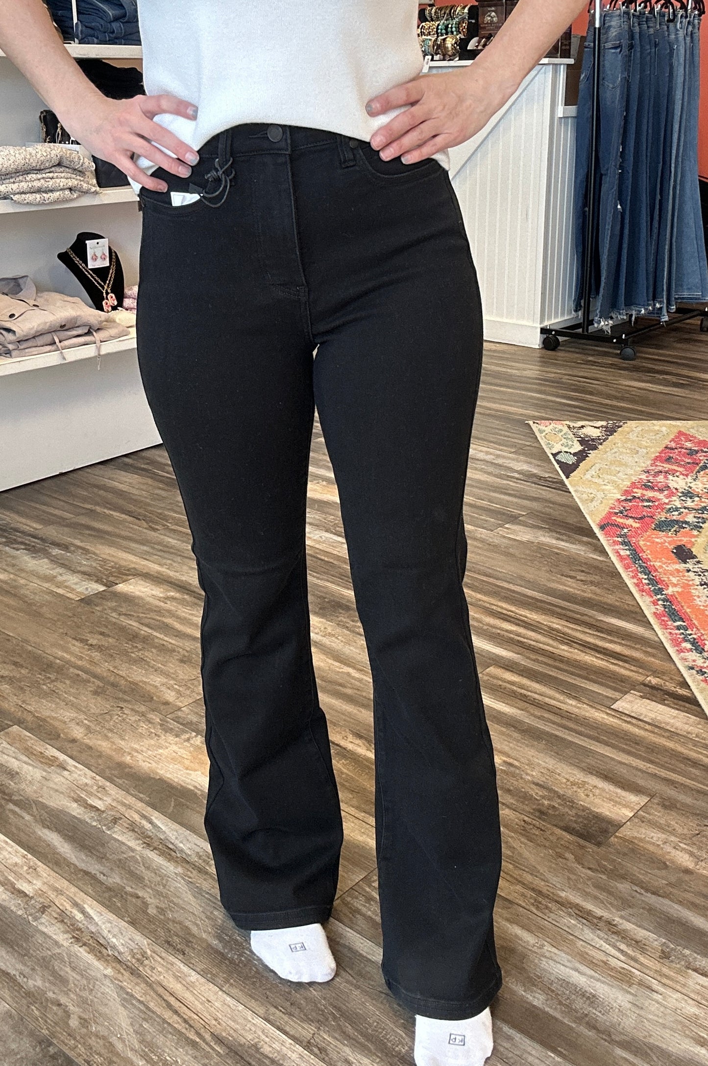 Black Petite Bootcut Jeans