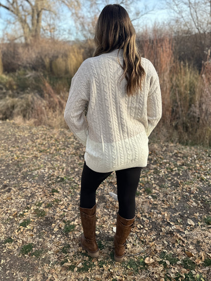 Knit Colorblock Tunic Sweater