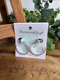 Brushed Silver Hoops