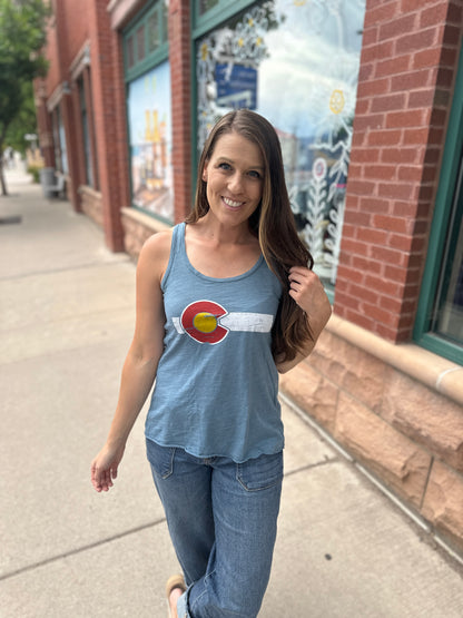Colorado Flag Racerback Tank