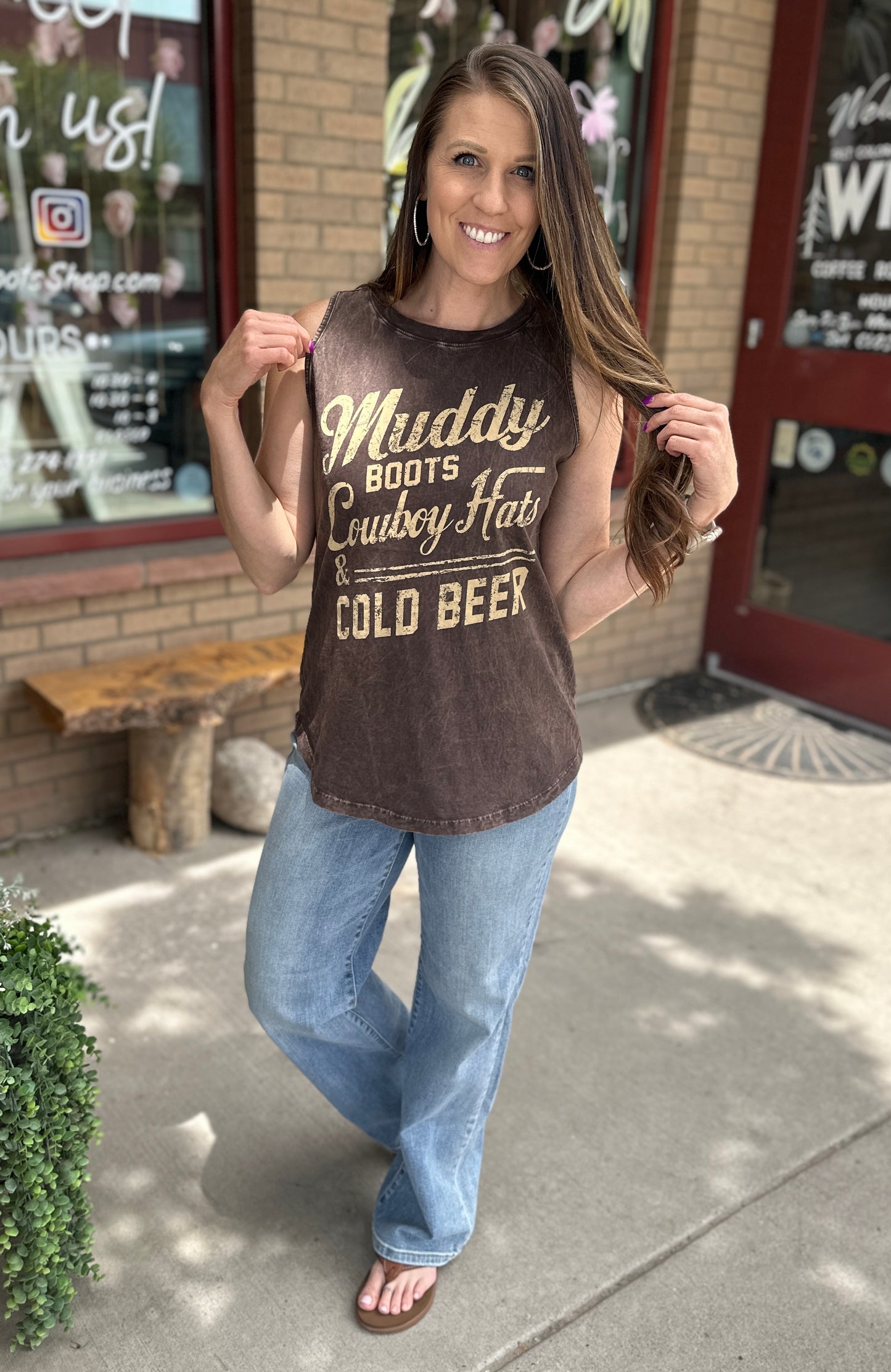 Muddy Boots, Cowboy Hats Tank