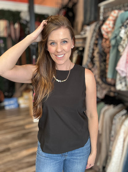 Black Woven Tank