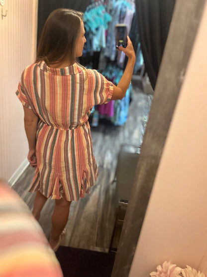 Summer Striped Print Dress