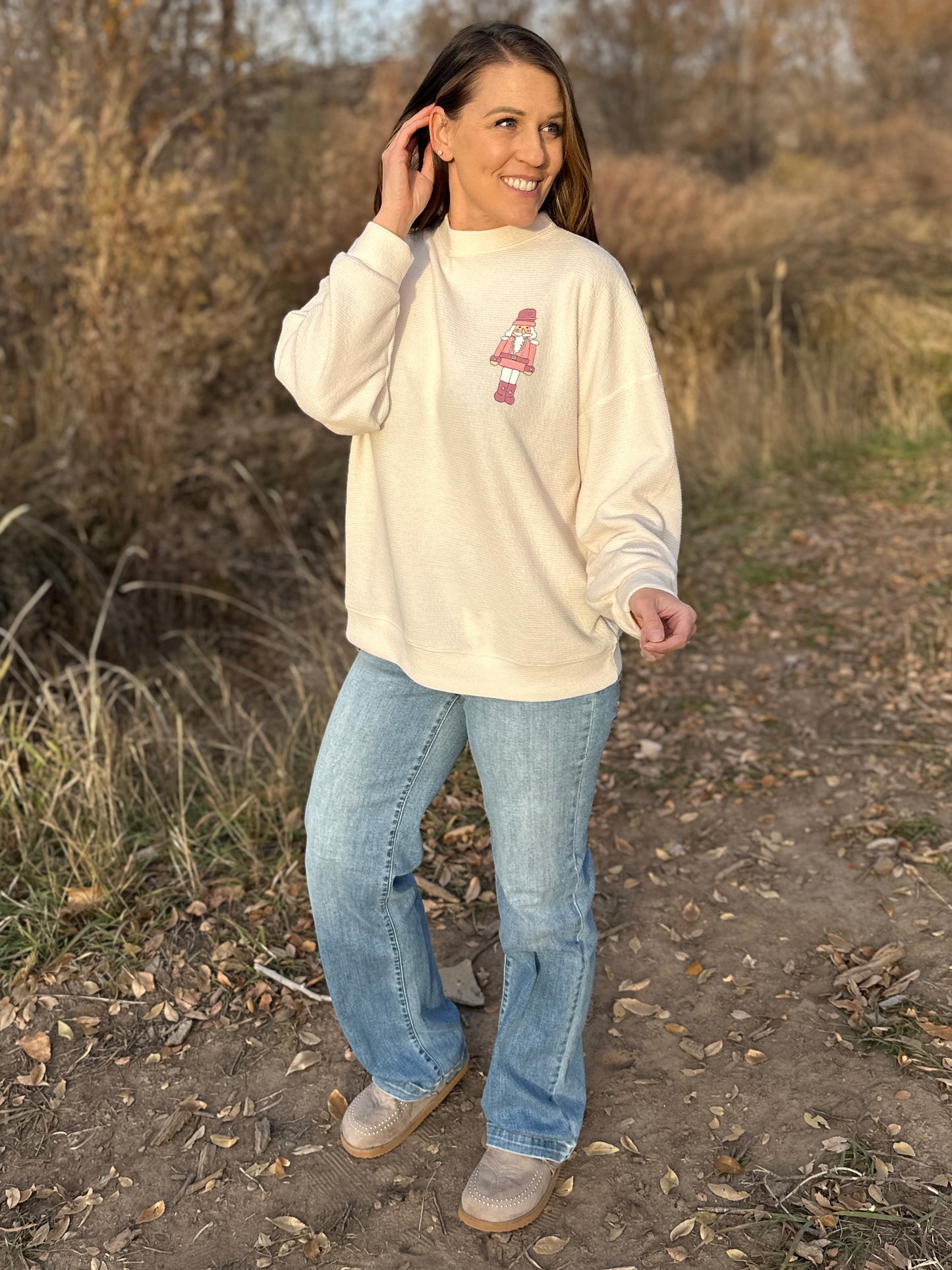 "Nutcracker" Cookie Graphic Knit Sweatshirt