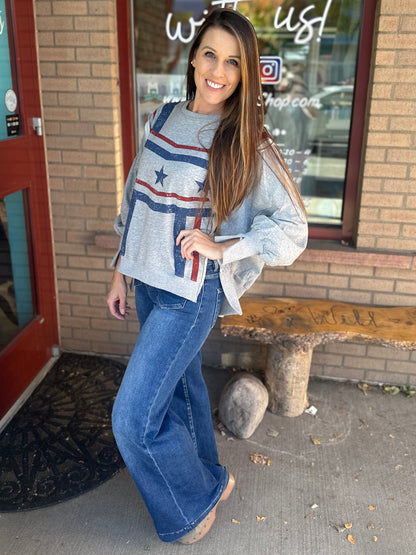 USA Star Graphic Sweatshirt