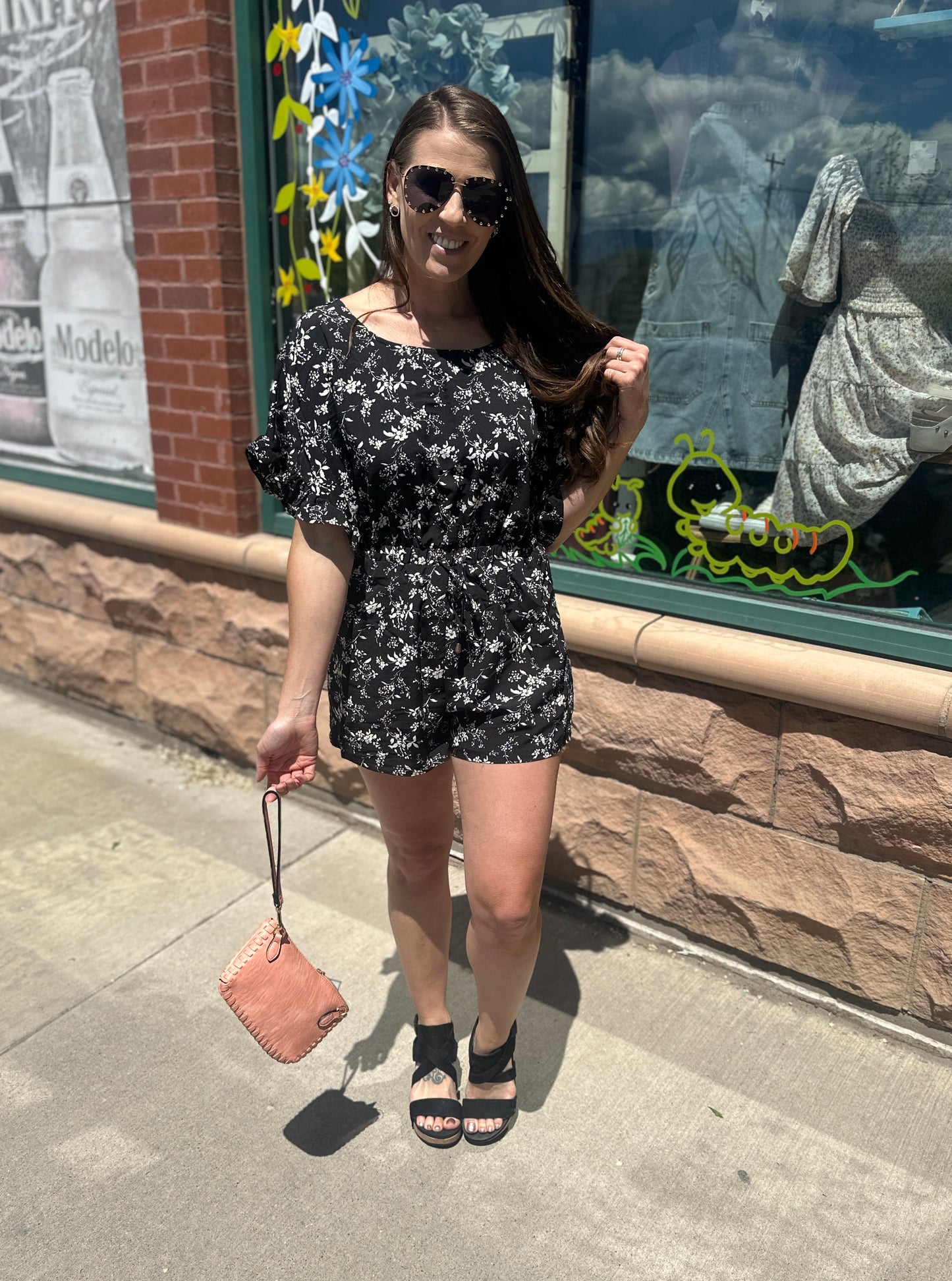 Floral Tie Back Romper