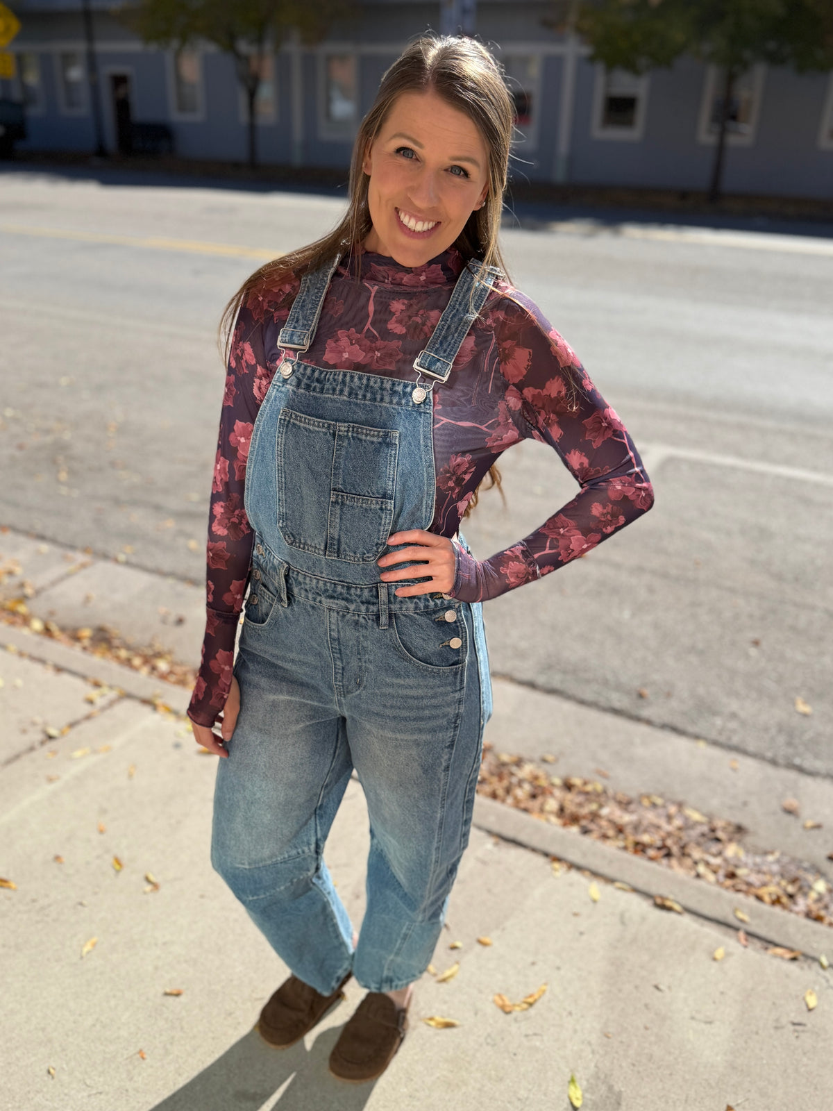 Slouchy Denim Overalls