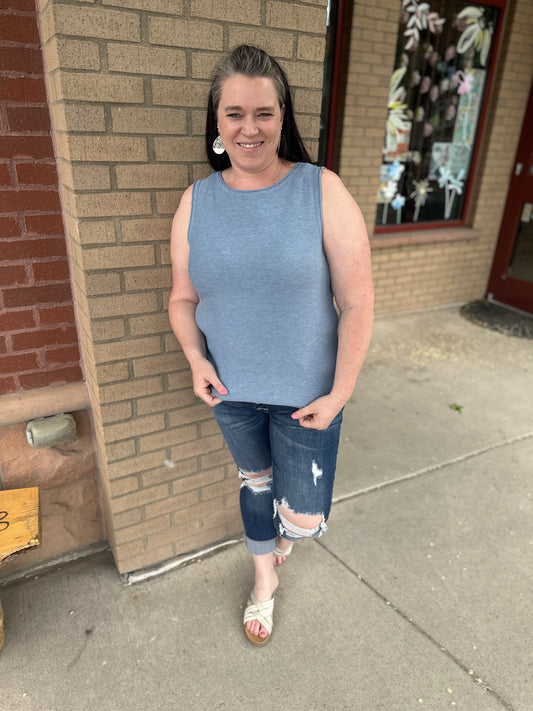 Light Blue Knitted Tank