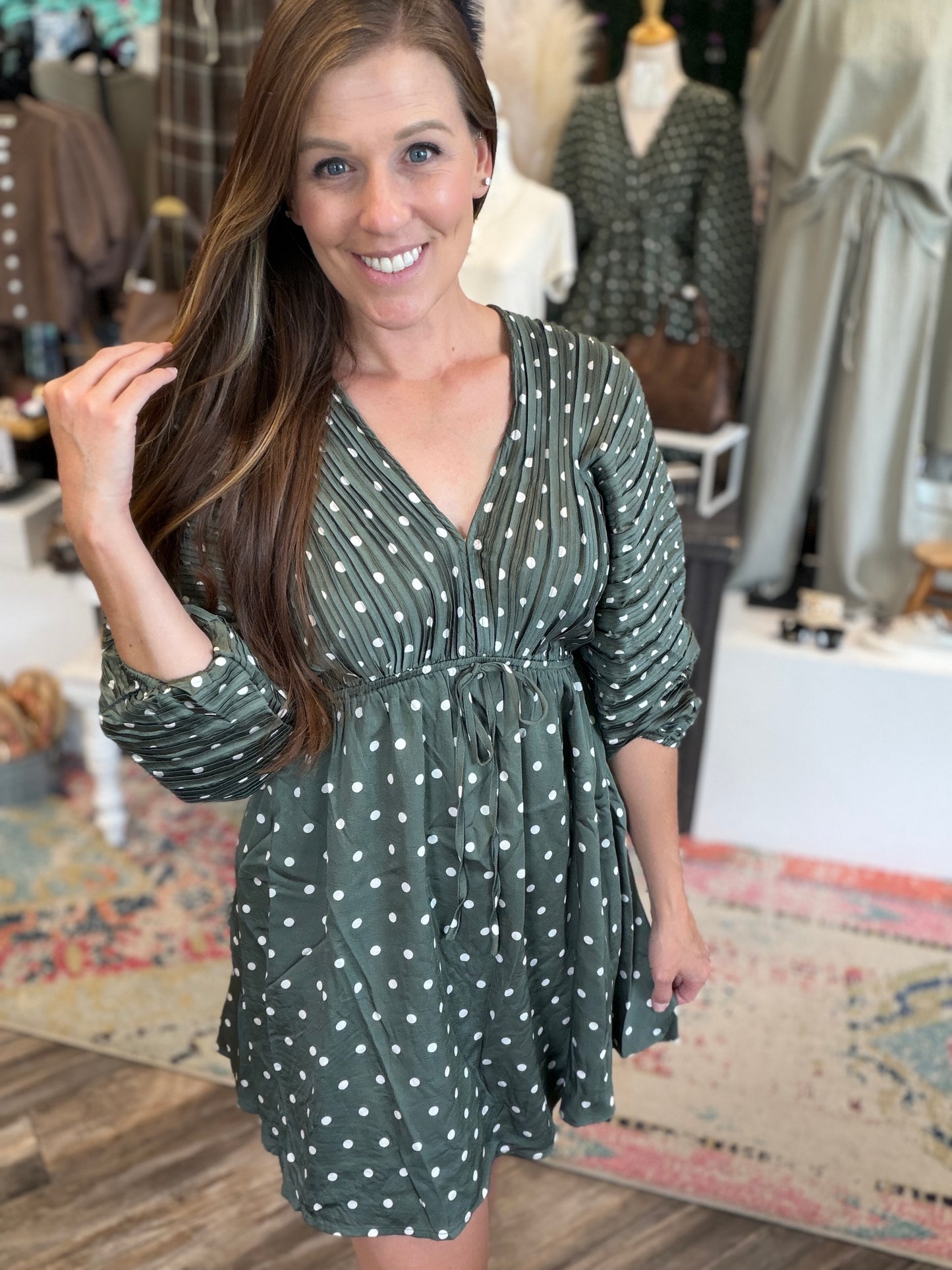 Polka Dot Dolman Dress