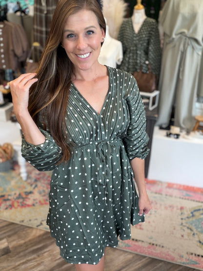 Polka Dot Dolman Dress