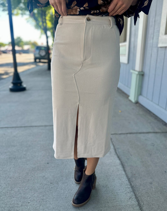 Corduroy Midi Skirt