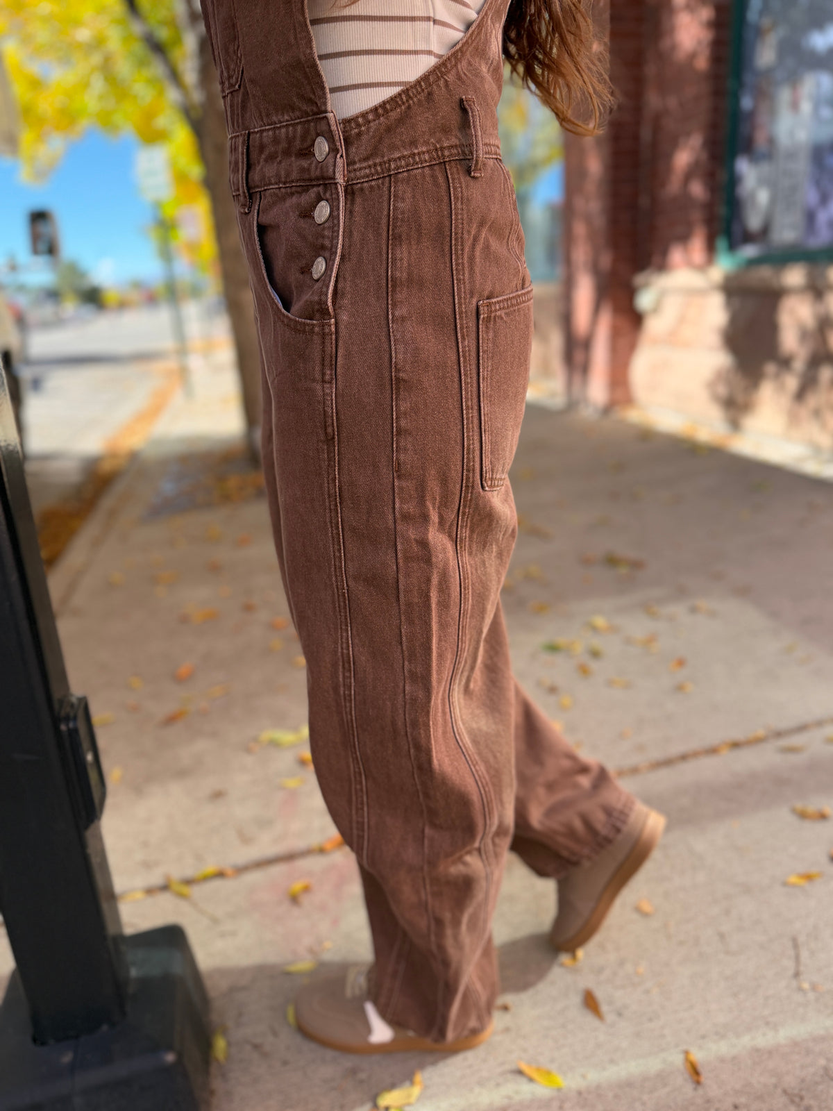 Slouchy Denim Overalls