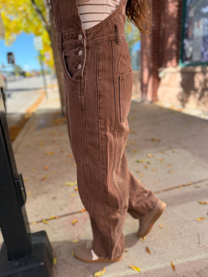 Slouchy Denim Overalls