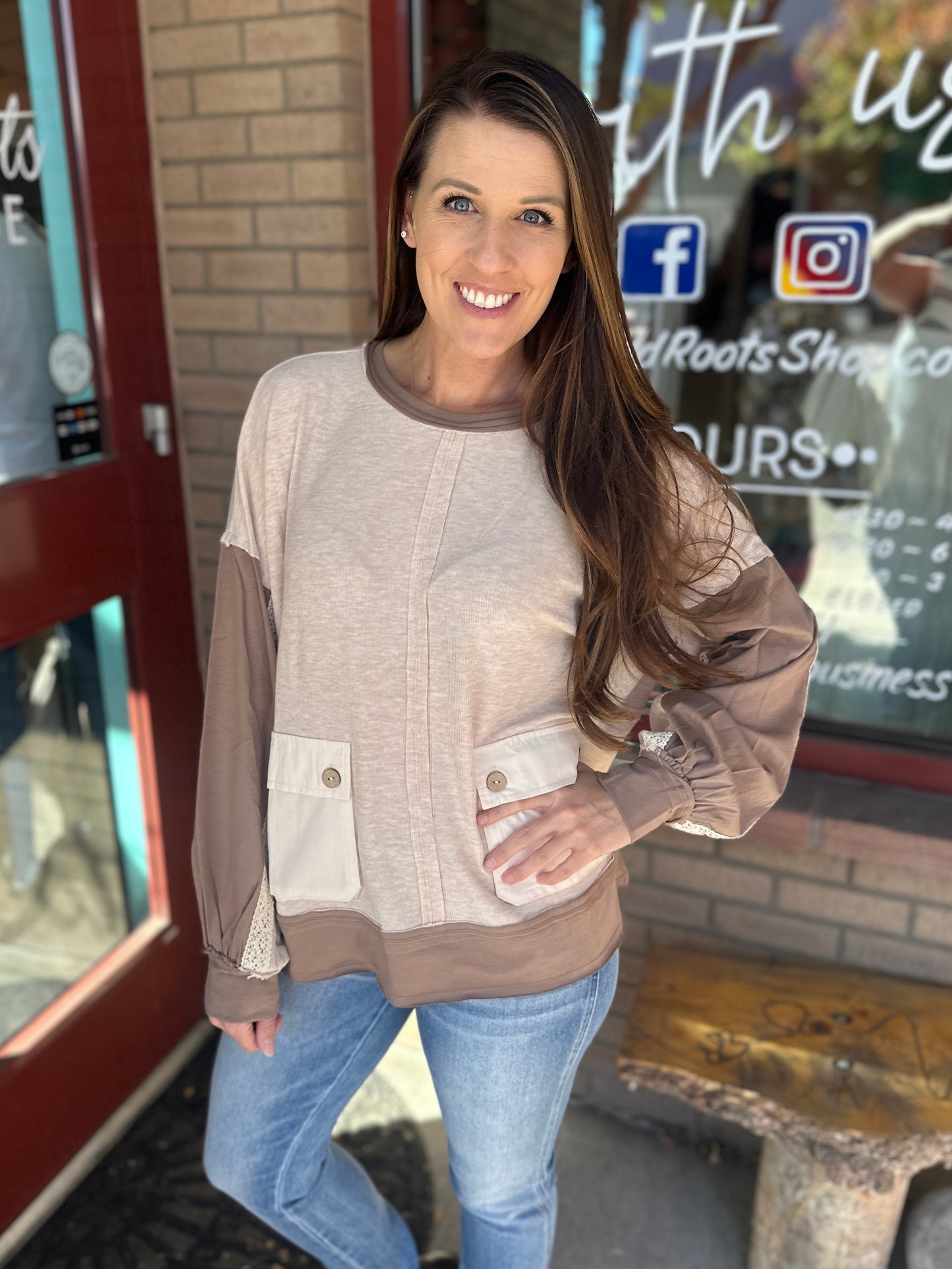 Oatmeal Ribbed Long Sleeve