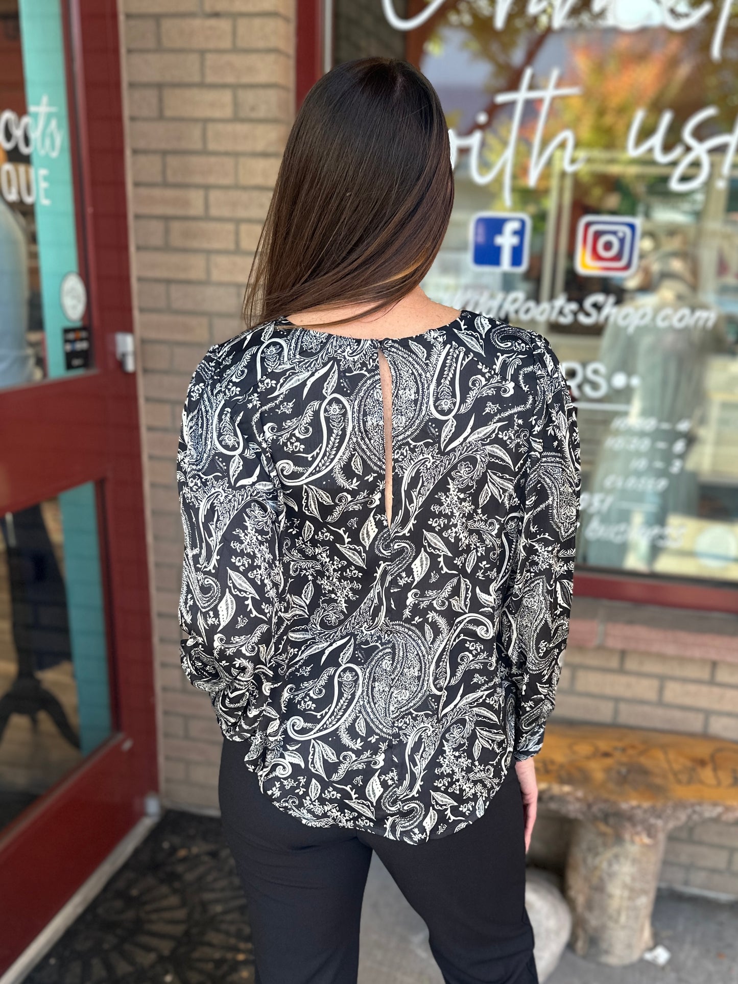 Paisley Print 3/4 Blouse