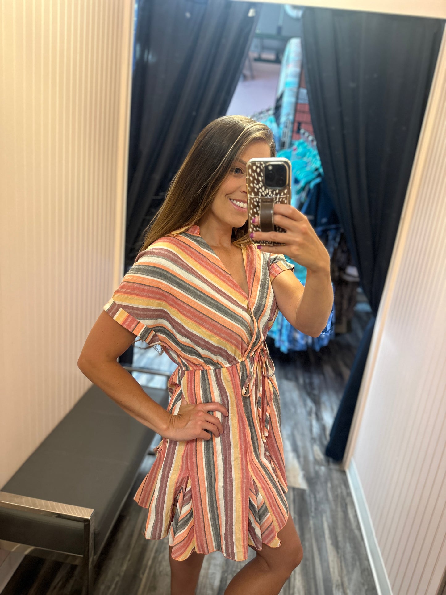 Summer Striped Print Dress