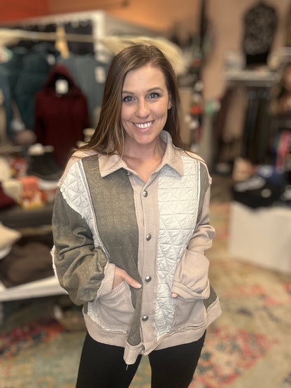 Beige Multi Pattern Jacket