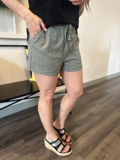 Tencel Drawstring Shorts