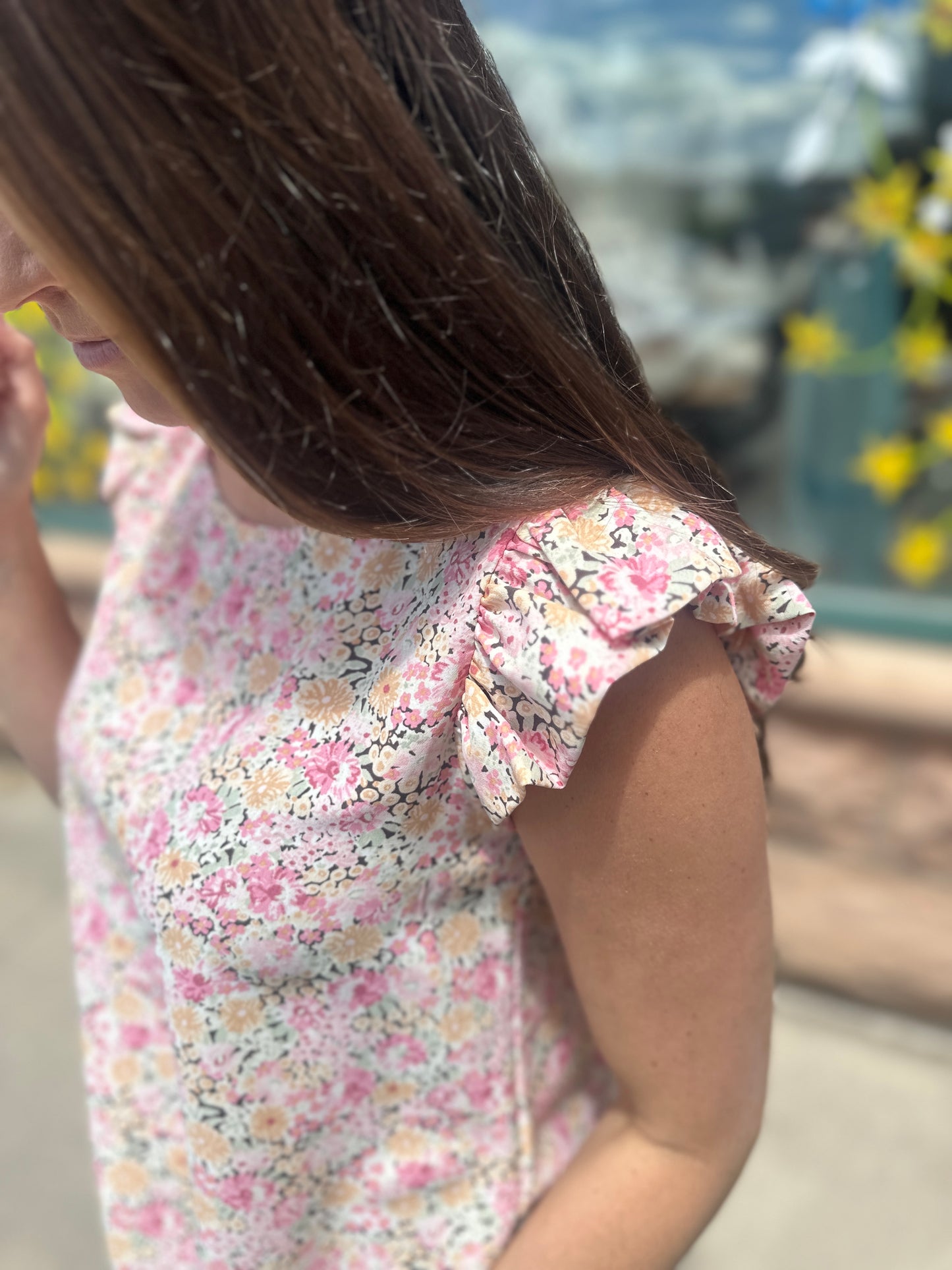 Floral Ruffle Blouse