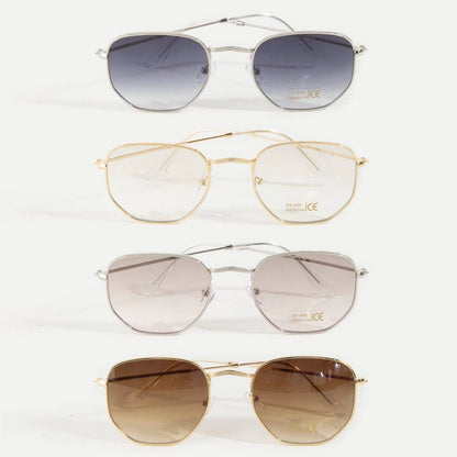 Uv Protection Metal Frame Sunglasses Set