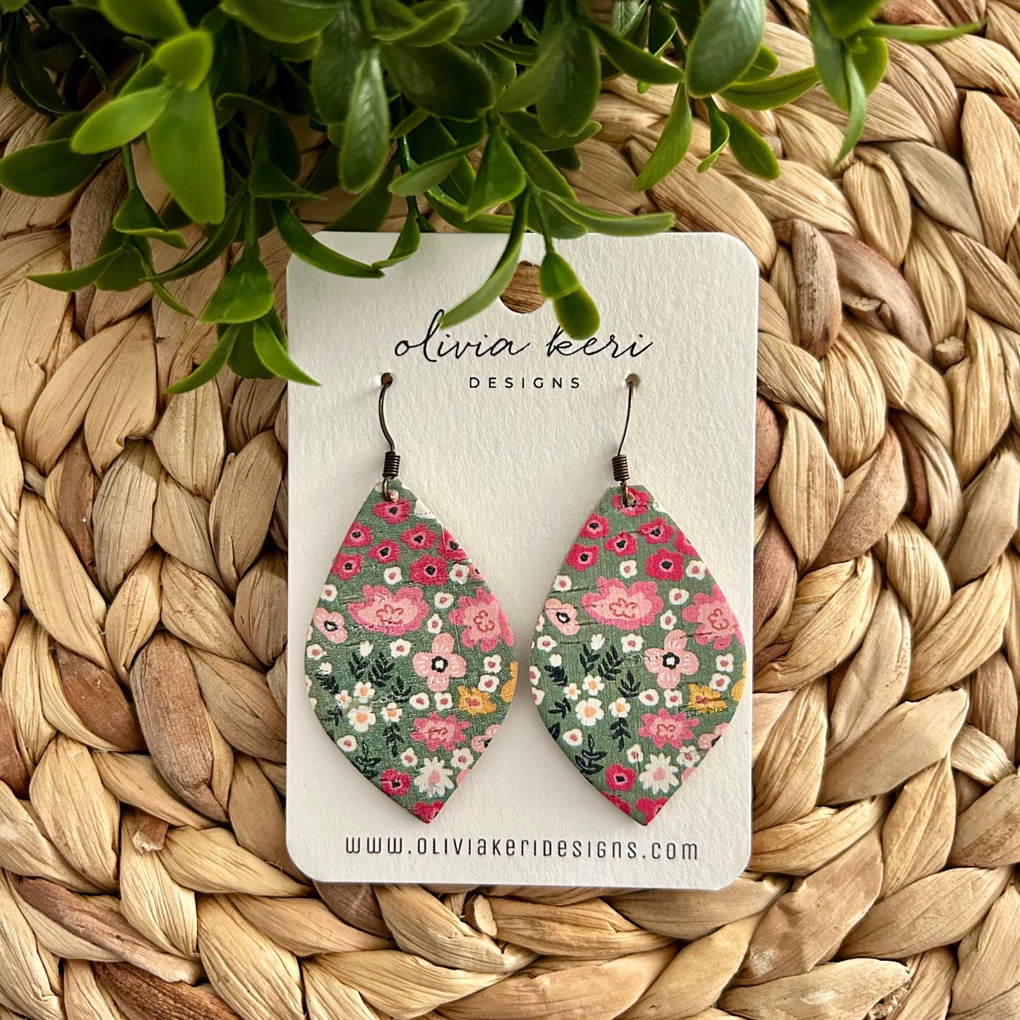 Olivia - Green & Pink Floral