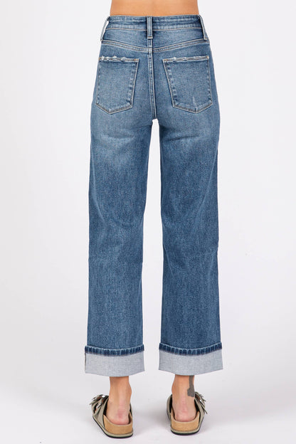 Cuffed Sherry Straight Leg Jean