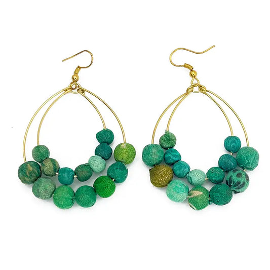 Aasha Seagrass Teardrop Earrings