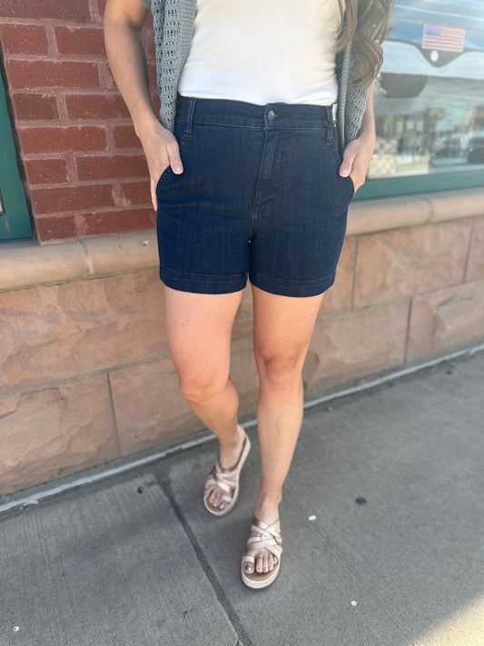 Denim Trouser Shorts