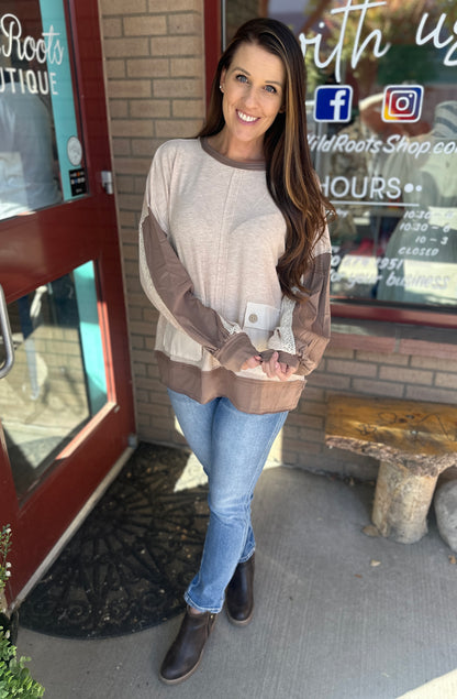 Oatmeal Ribbed Long Sleeve