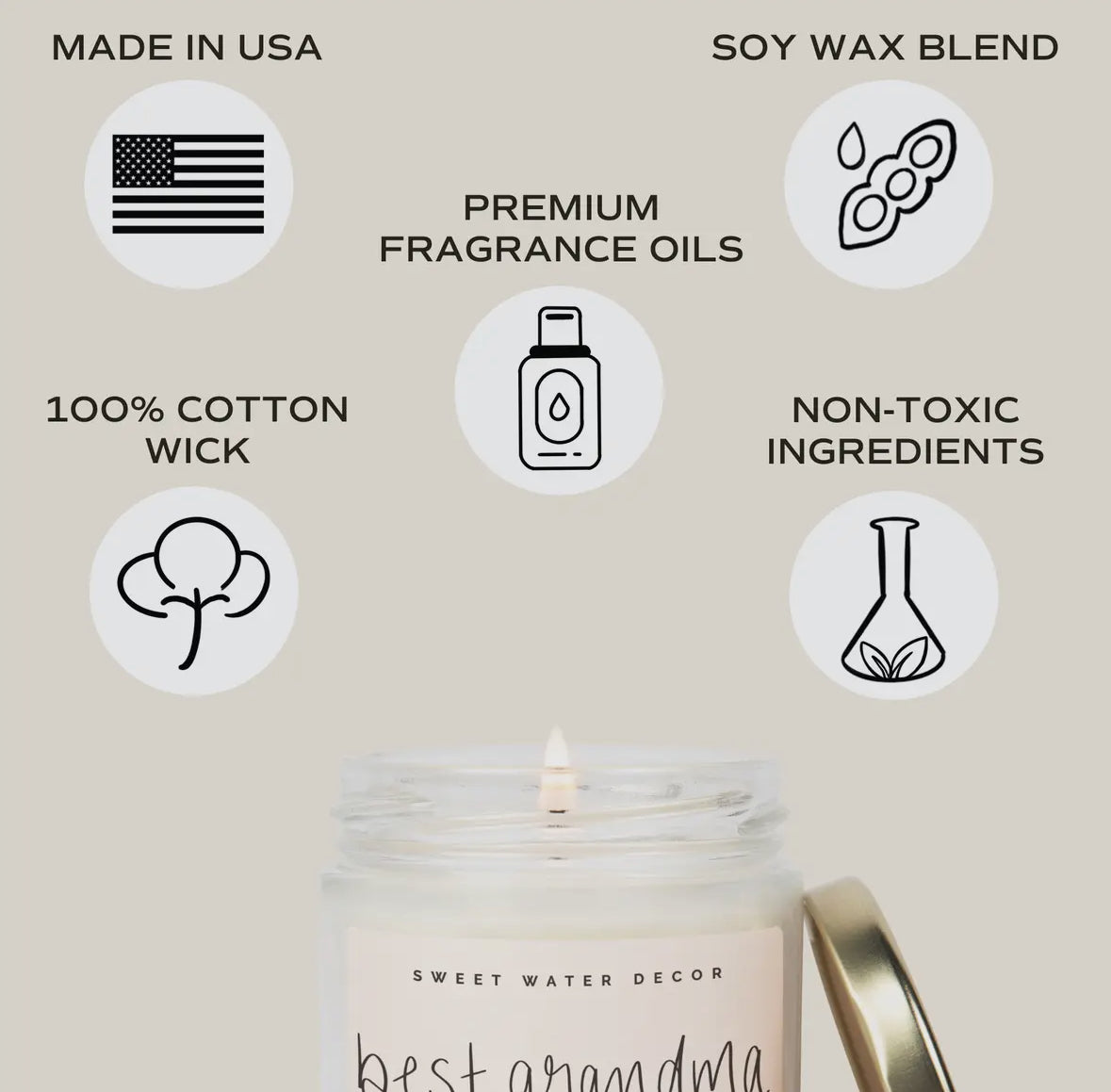 Best Grandma Ever 9 oz. Soy Candle