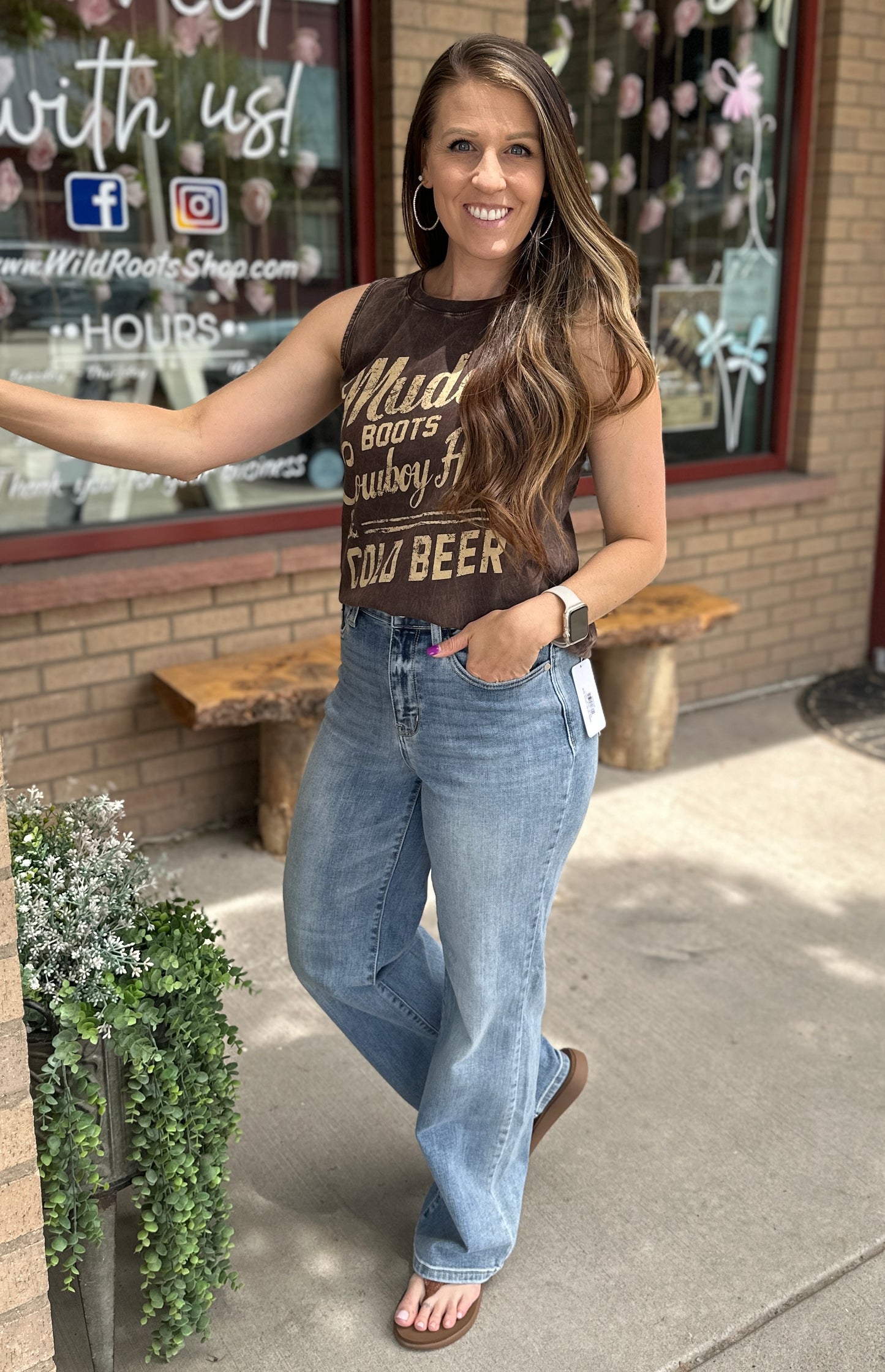 Muddy Boots, Cowboy Hats Tank