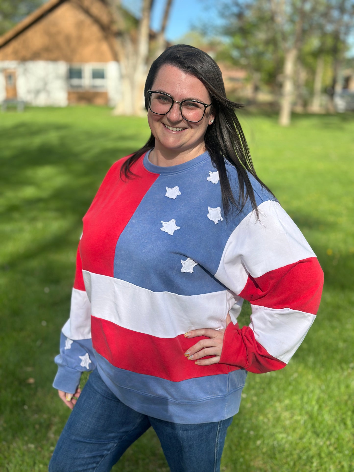 Mineral Wash Americana Sweatshirt