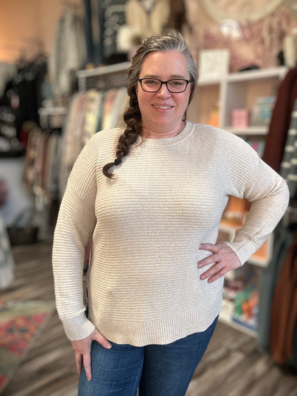 Solid Ribbed Sweater