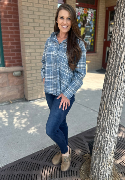 Frayed Blue Flannel