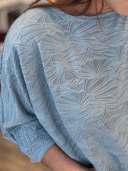 Jacquard Knit Dolman 3/4 Sleeve