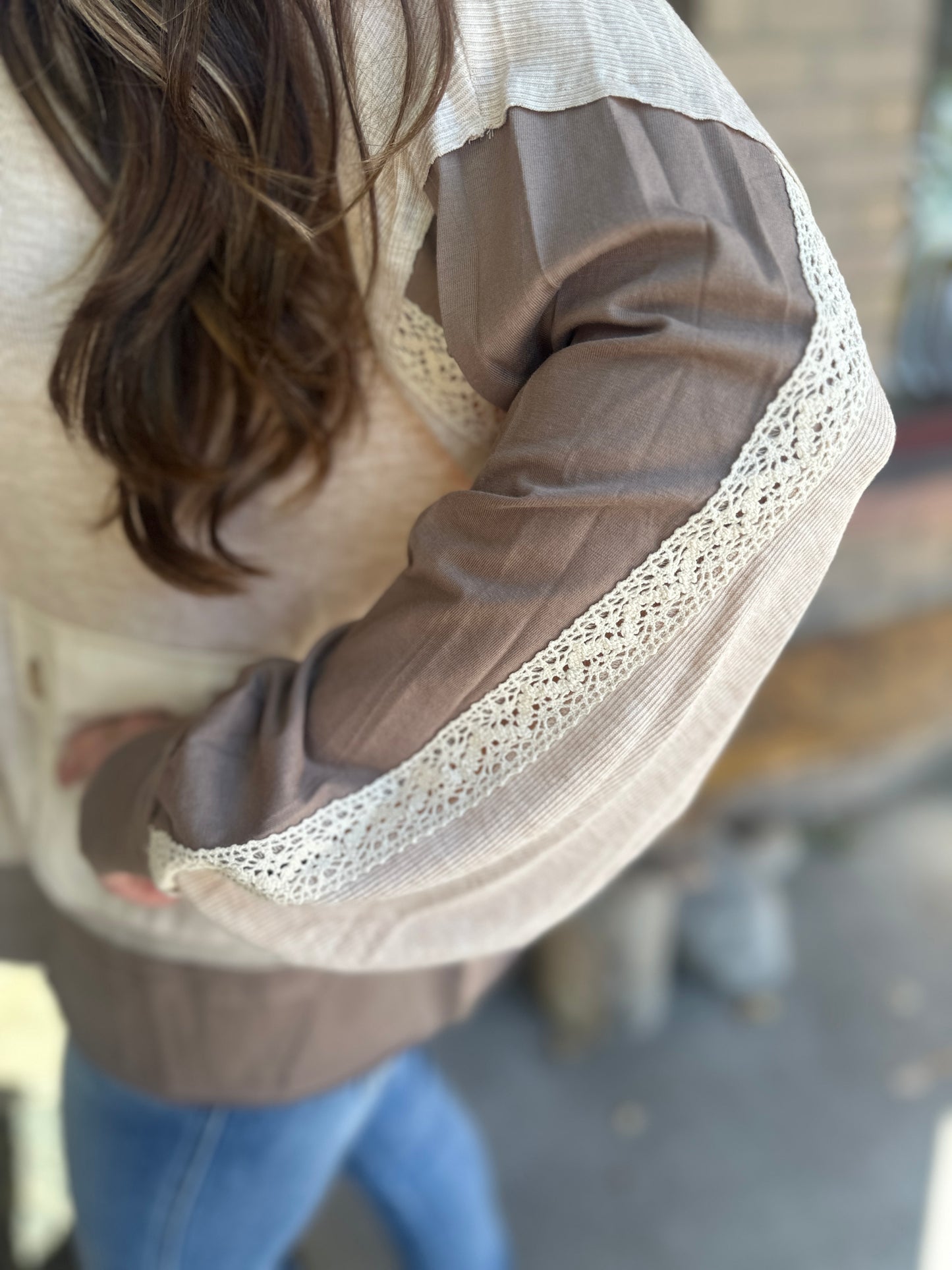 Oatmeal Ribbed Long Sleeve