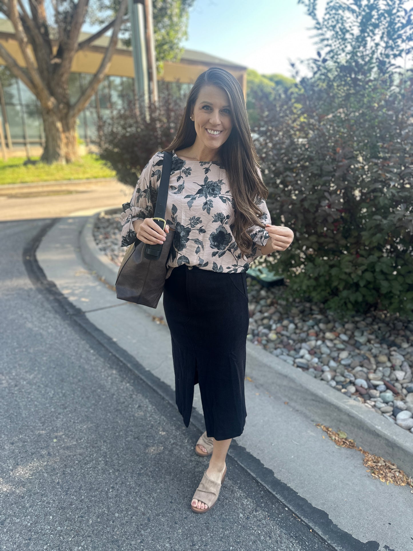 Floral 3/4 Sleeve Blouse