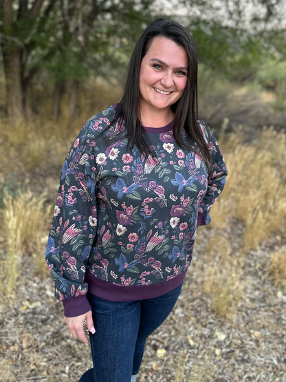 Floral Printed Sweater