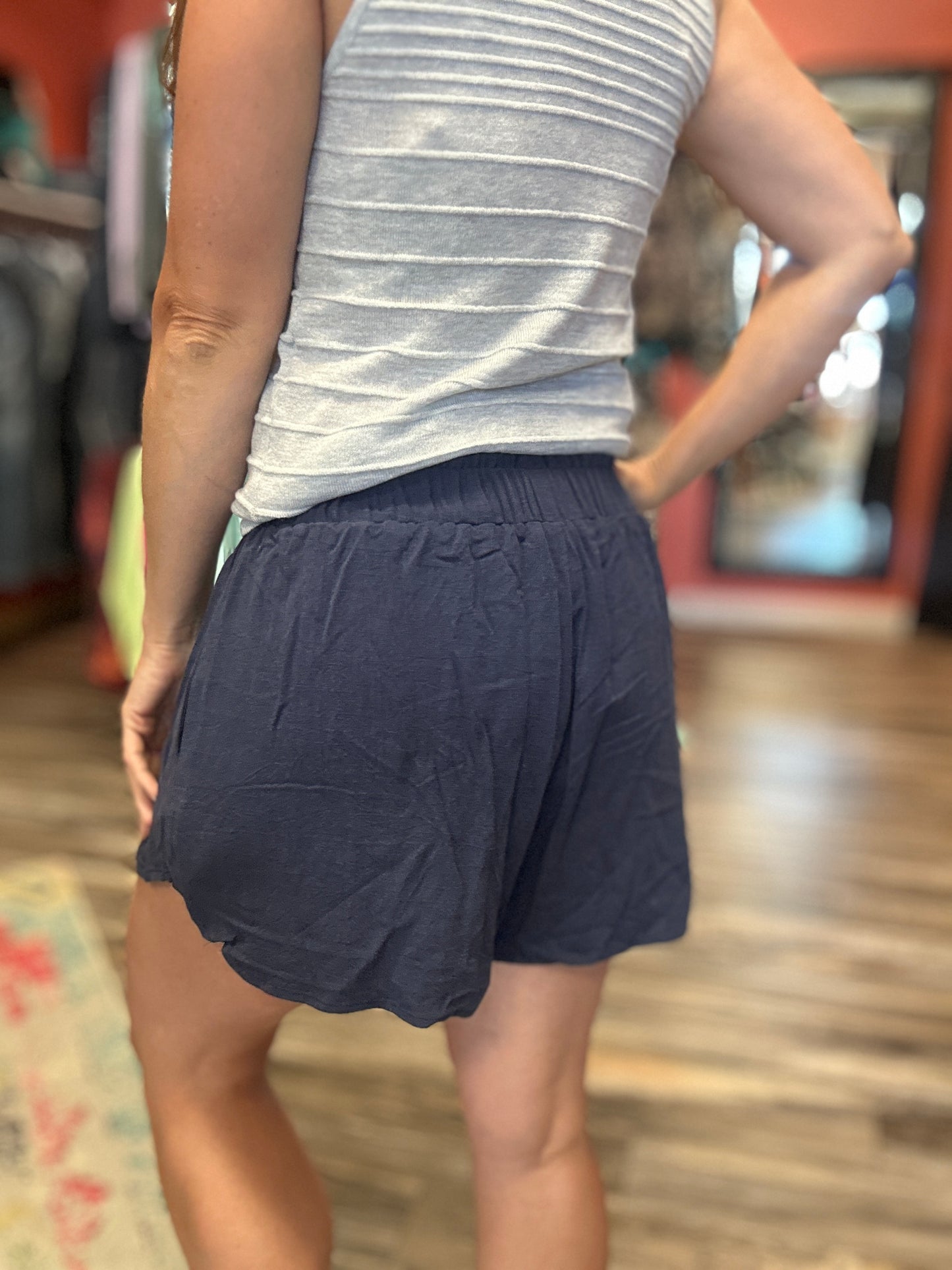 Ruffle Linen Shorts