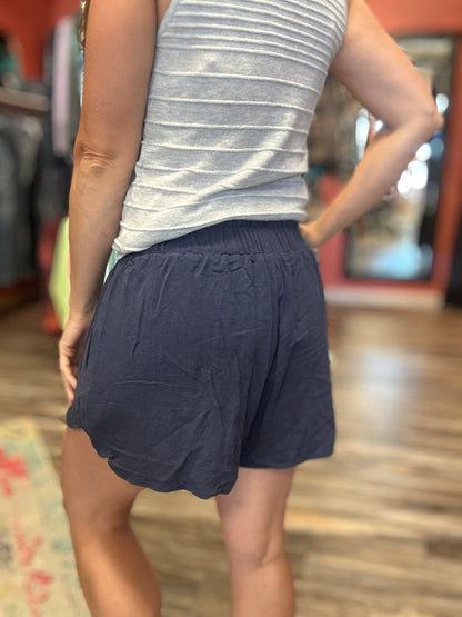 Ruffle Linen Shorts