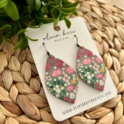 Olivia - Green & Pink Floral