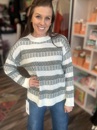 Olive and Ivory Sweatshirt