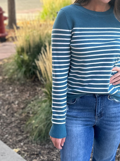 Striped Color Block Pullover