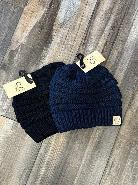 Kids Solid Knit Beanie