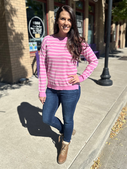 Striped Crew Neck Long Sleeve