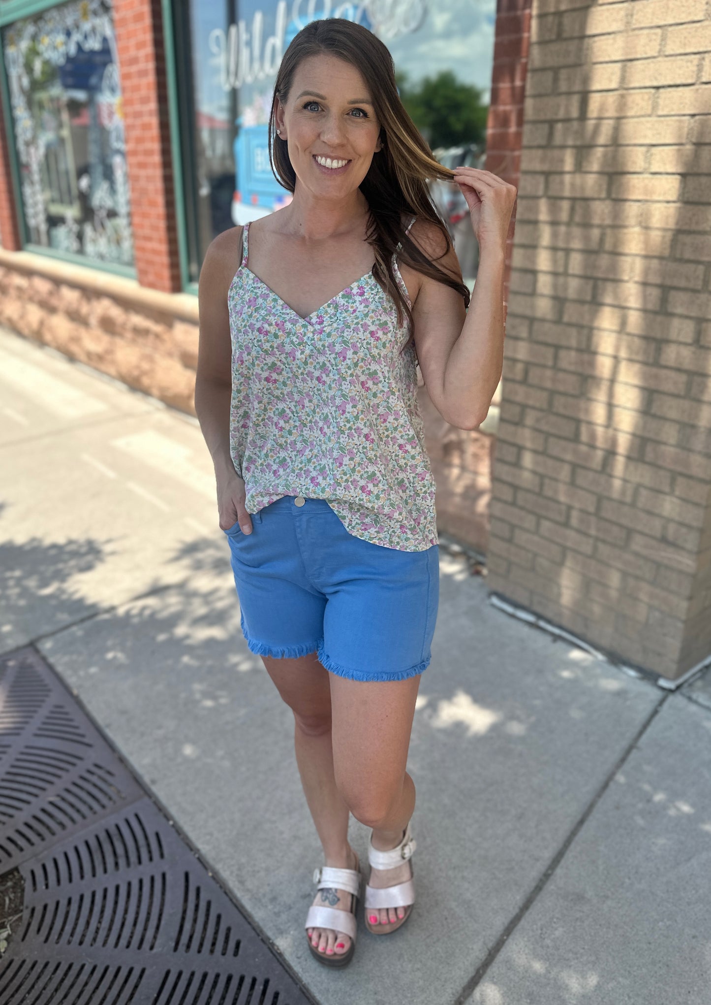 V-Neck Floral Printed Cami