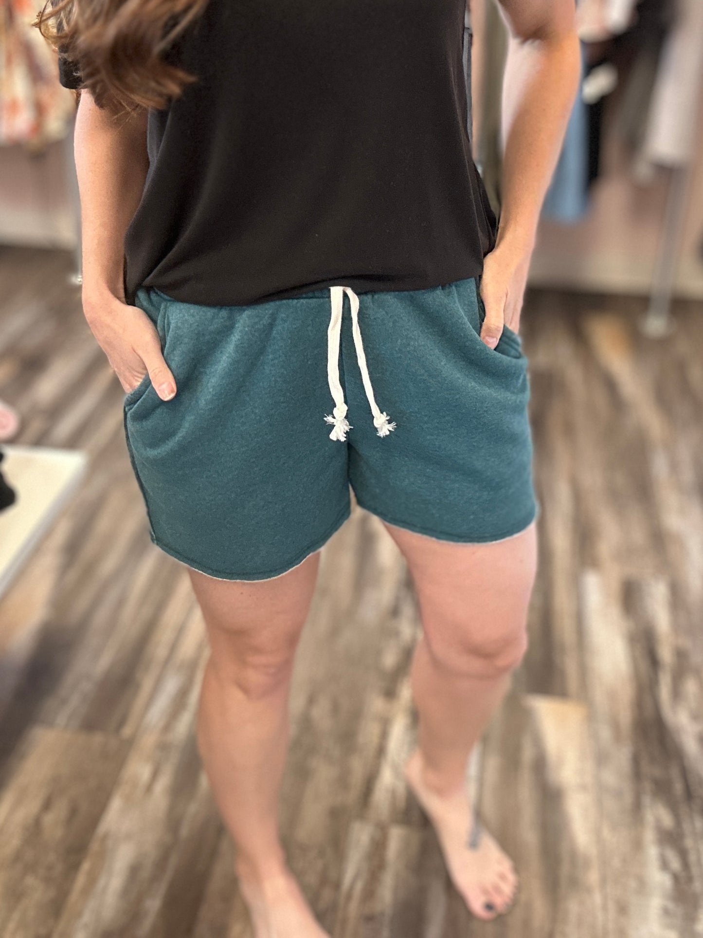 Fleece Lined Drawstring Shorts