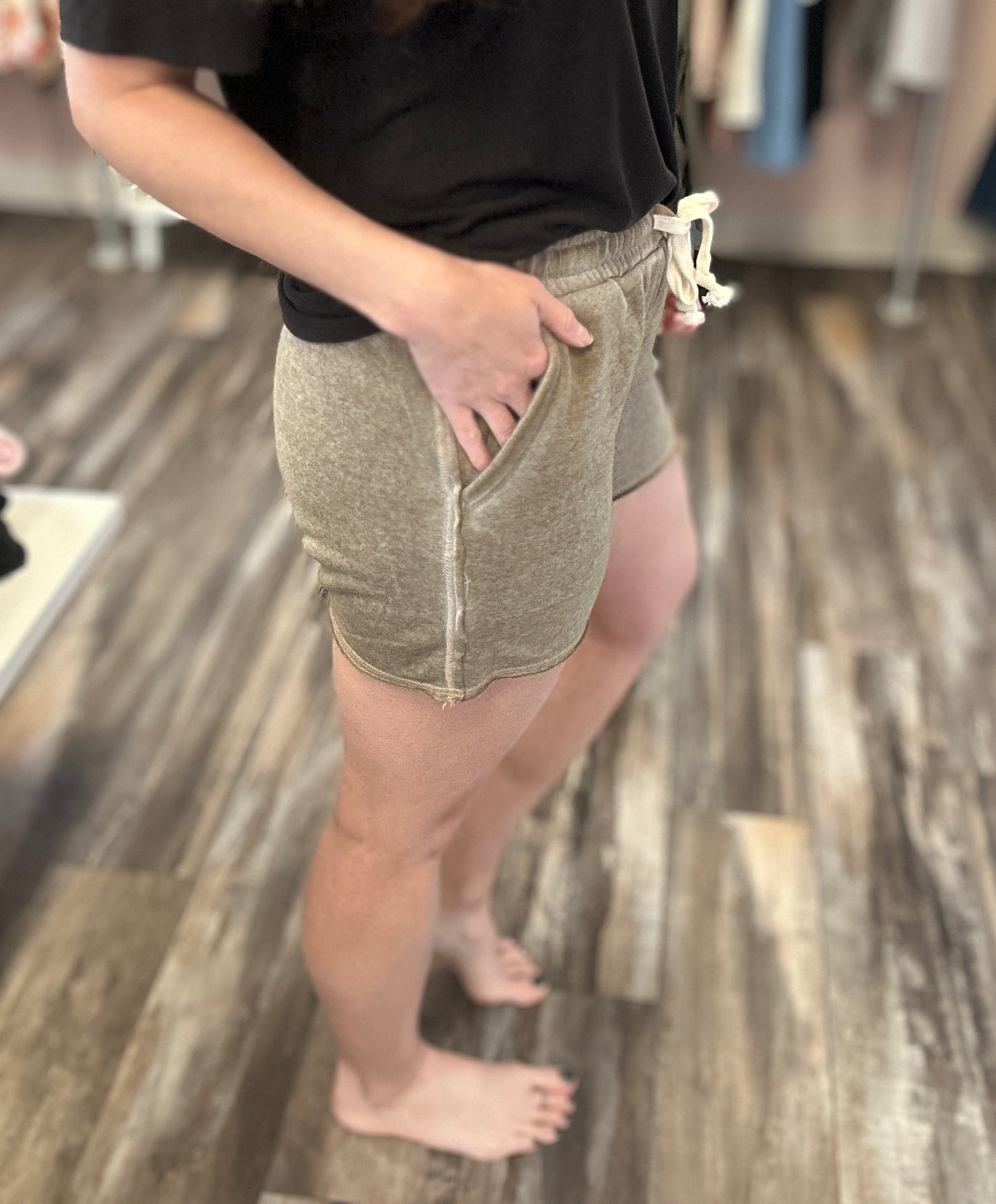 Fleece Lined Drawstring Shorts