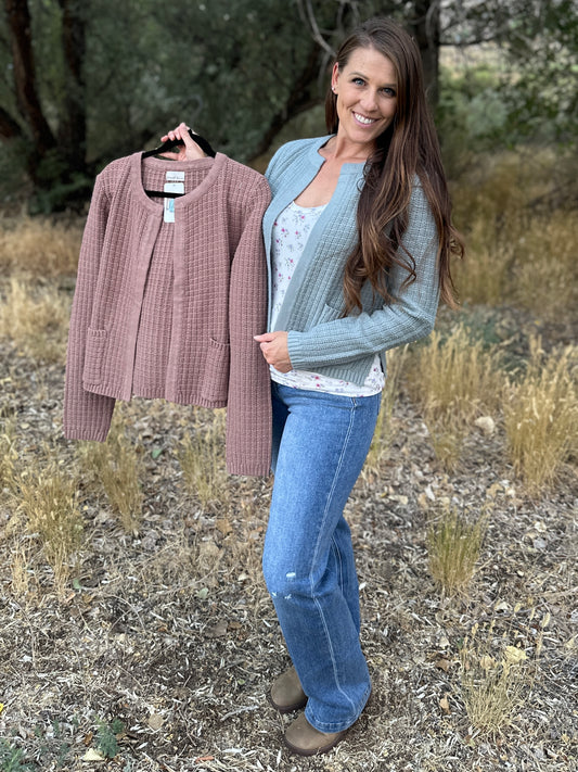 Chunky Knit Open Front Cardigan